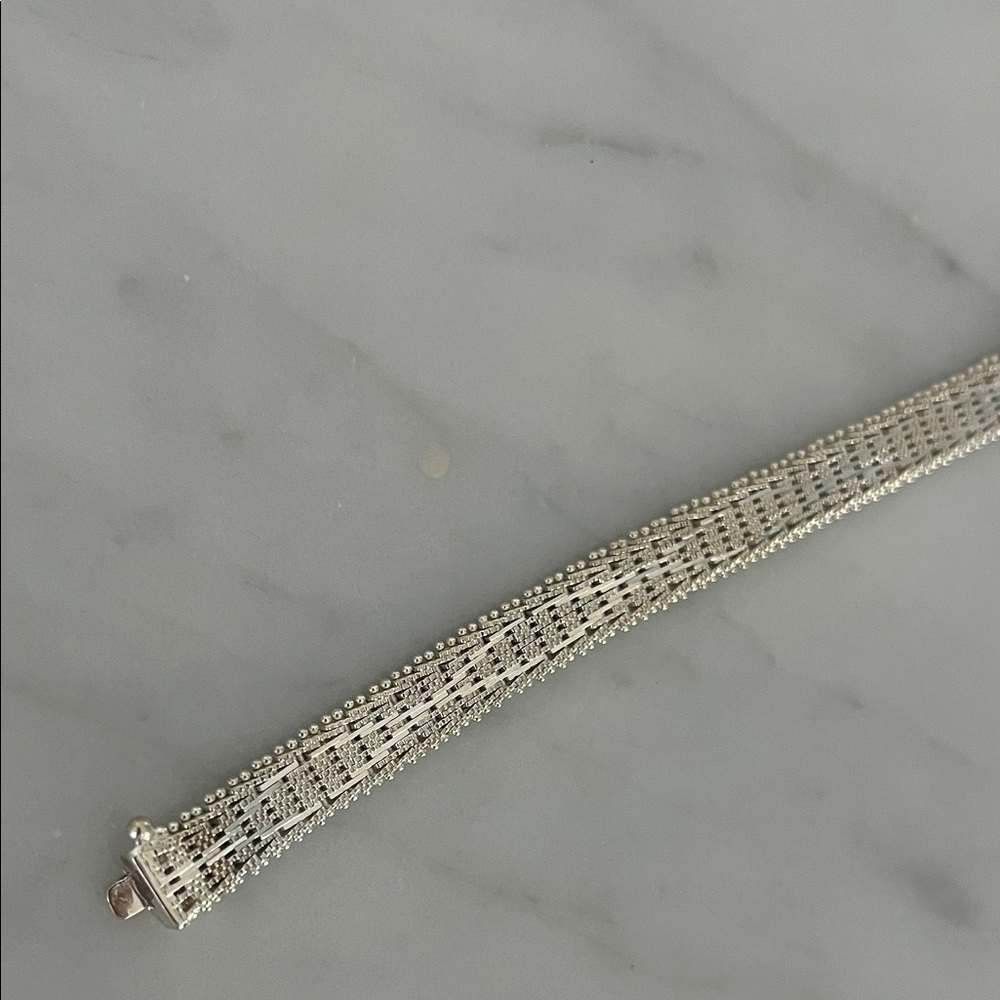 Vintage 1980s Sterling Silver Bracelet - Picture 6 of 12